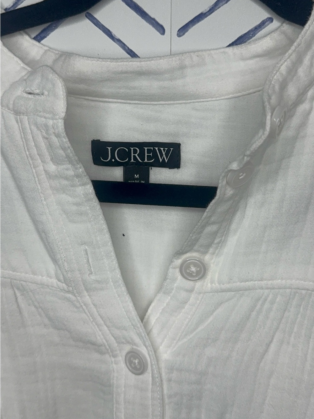 J.Crew Fresco top in soft gauze white EXCELLENT Medium - Picture 3 of 5